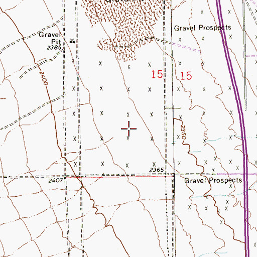 Topographic Map of Centennial Hills Baptist Church, NV