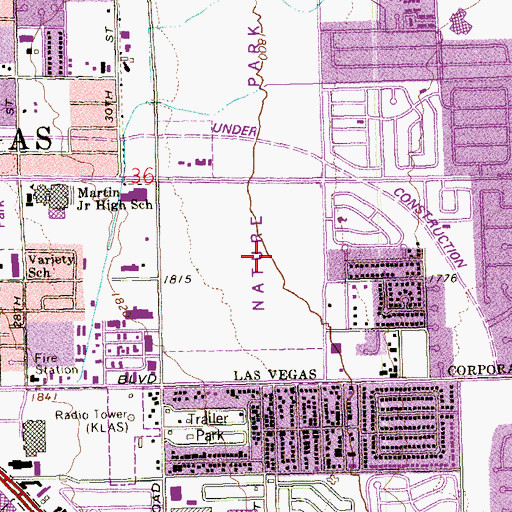 Topographic Map of Centro Cristiano Amigos de Israel, NV