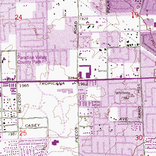 Topographic Map of Centro Cristiano De Victoria, NV
