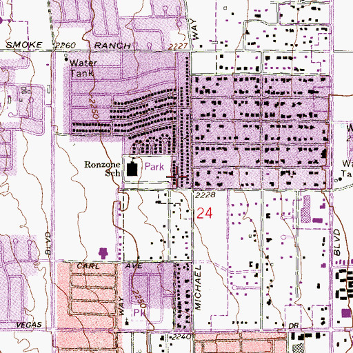 Topographic Map of Christ Covenant Church, NV