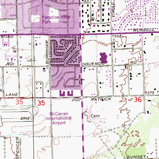 Topographic Map of Christian Dominion Center, NV