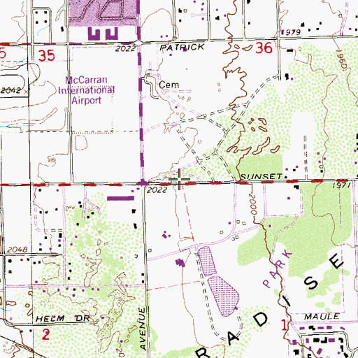 Topographic Map of Christian Embassy Worship Center, NV