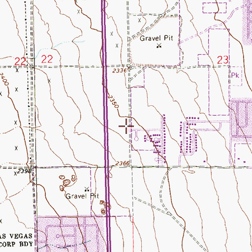 Topographic Map of Church of God of the Seventh Day, NV