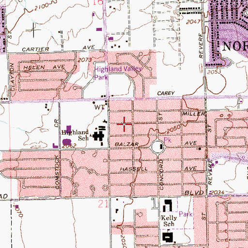 Topographic Map of Church of the Lord Jesus, NV