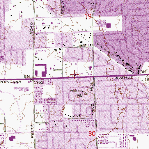 Topographic Map of Community Lutheran Church, NV