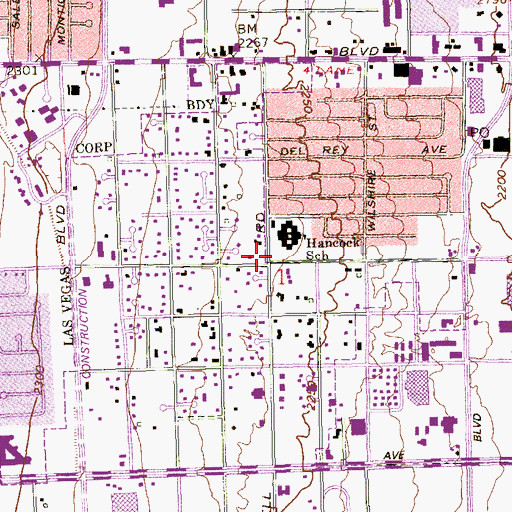 Topographic Map of Community of Christ Church, NV