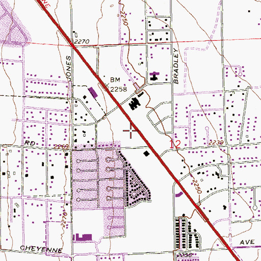 Topographic Map of Connecting Point Christian Church, NV