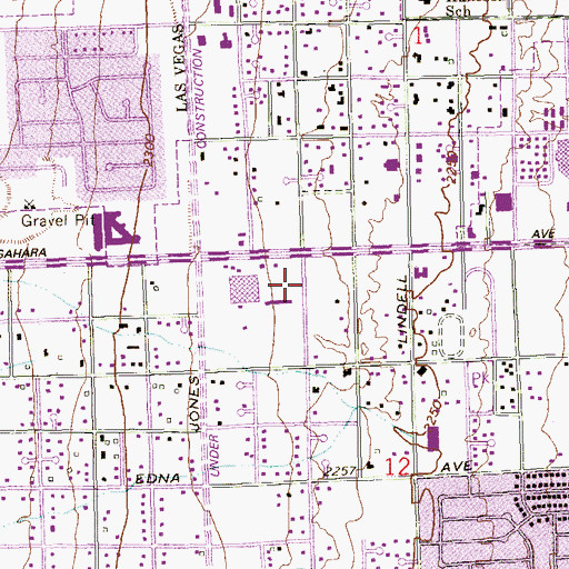 Topographic Map of Daybreak Christian Fellowship Church, NV