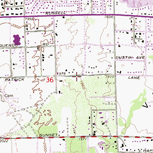 Topographic Map of Destined for Glory Church, NV
