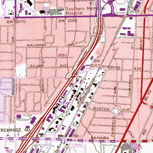 Topographic Map of Destiny Christian Center, NV