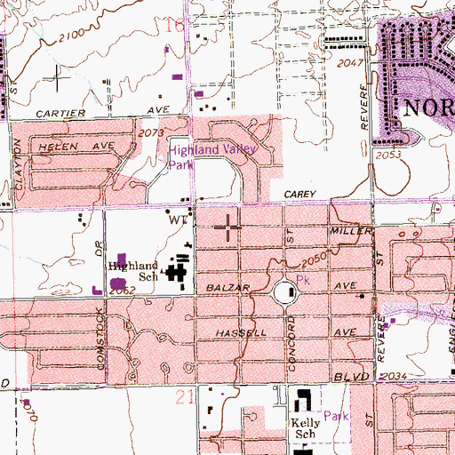 Topographic Map of Elshaddai Church of God and Christ, NV