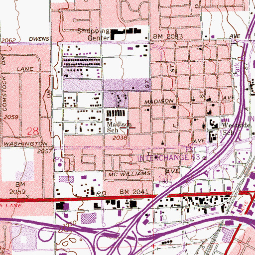 Topographic Map of Faith Temple of Church of God in Christ True Holiness, NV