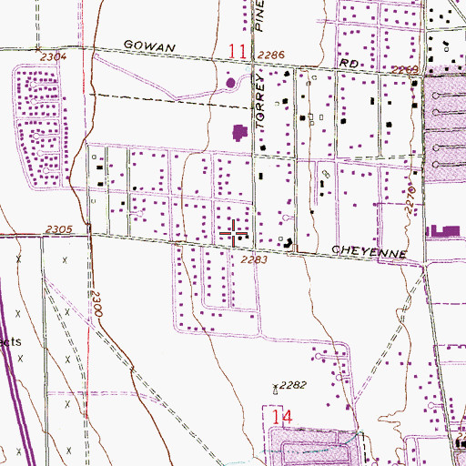 Topographic Map of First Nevada Christian Methodist Episcopal Church, NV