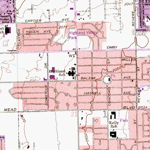 Topographic Map of Gateway to Heaven Church of God in Christ, NV
