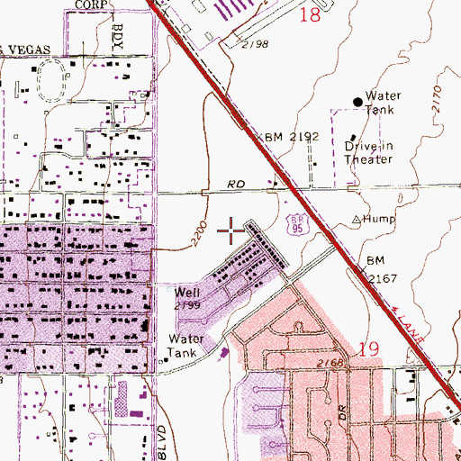 Topographic Map of Gideons International Church, NV
