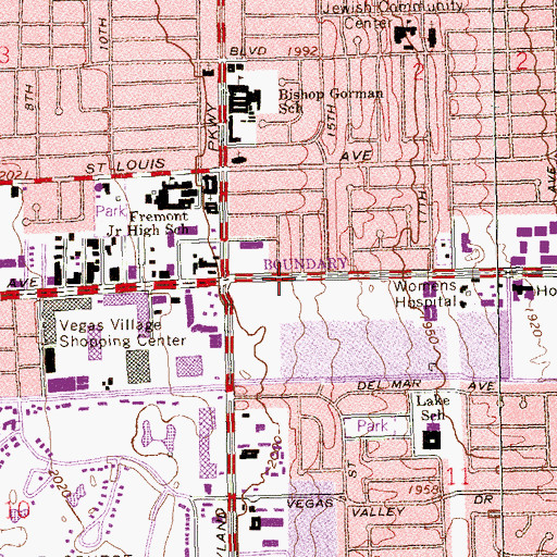 Topographic Map of Golden Harvest Fellowship Church, NV