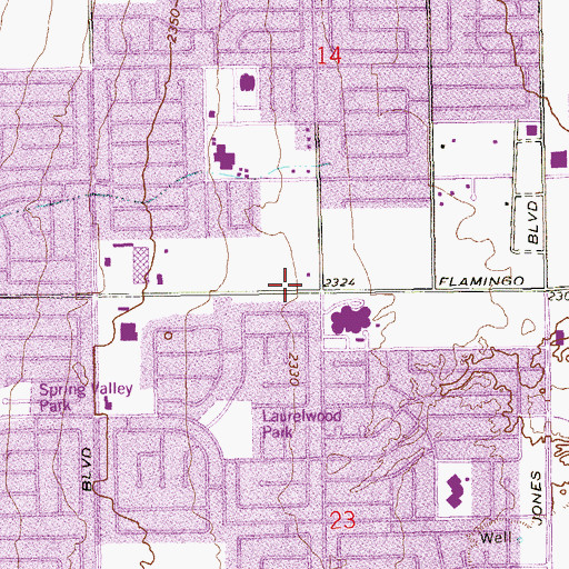 Topographic Map of Good Samaritan Lutheran Church, NV
