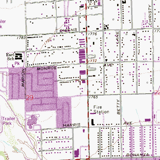 Topographic Map of Good Shephard Church of God in Christ, NV