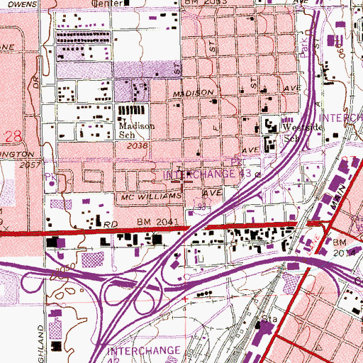 Topographic Map of Grace Temple Church of God in Christ, NV