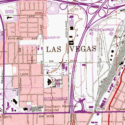 Topographic Map of Greater Glory Christian Center, NV