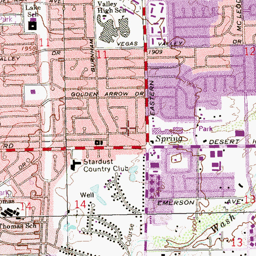 Topographic Map of Heavens Light Christian Center, NV