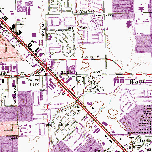 Topographic Map of High Praise Family Worship Ministries, NV