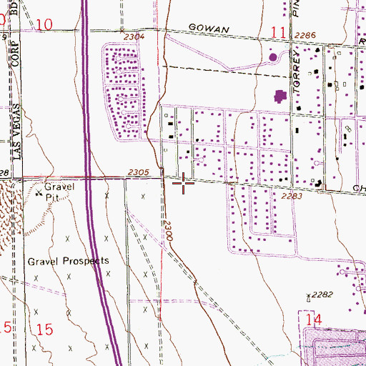 Topographic Map of Holy Spirit Lutheran Church, NV