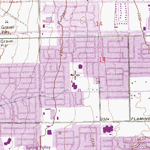 Topographic Map of International Church of Las Vegas, NV
