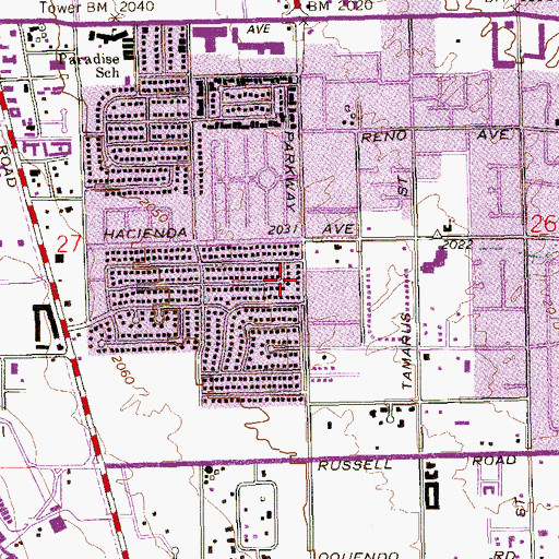 Topographic Map of Islamic Information Center, NV