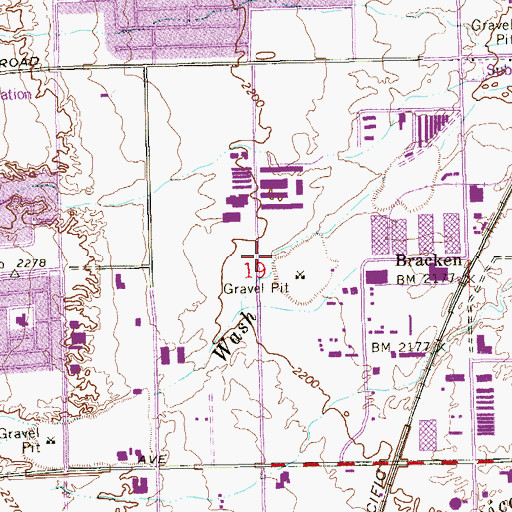 Topographic Map of Arville Warehouse, NV