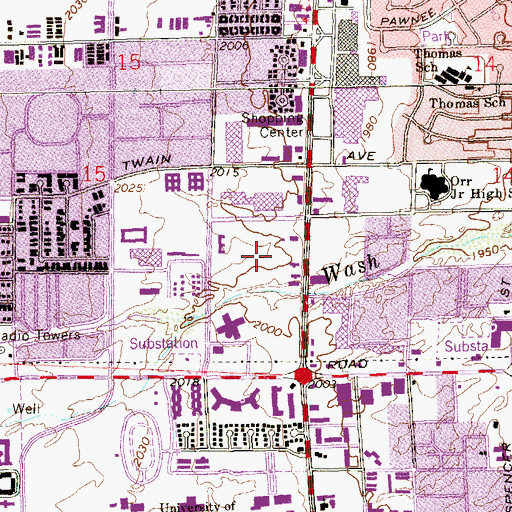 Topographic Map of Cambridge Community Resources Building, NV
