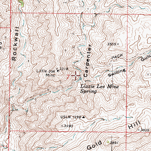 Topographic Map of Carpenter Gulch, AZ