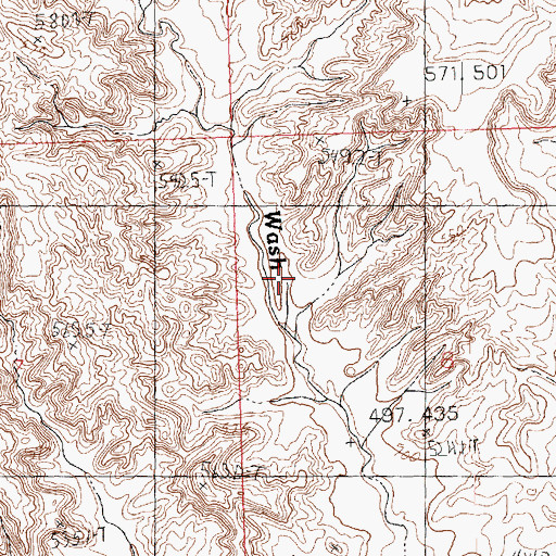 Topographic Map of City of Mesquite Animal Shelter, NV