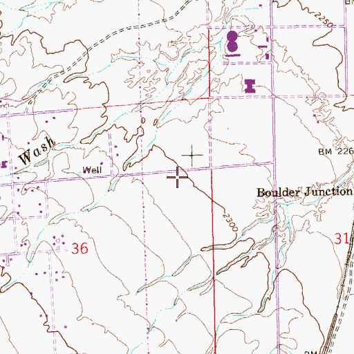 Topographic Map of Clark County Fire Department Station 21, NV