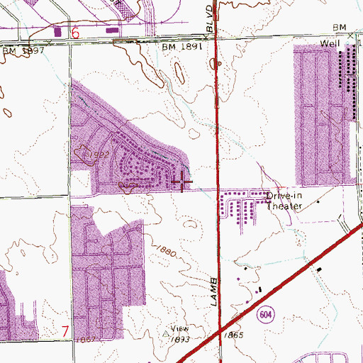 Topographic Map of Clark County Fire Department Station 23, NV