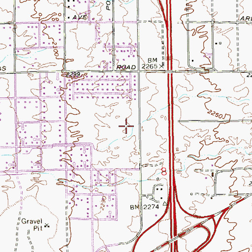 Topographic Map of Clark County Fire Department Station 24, NV