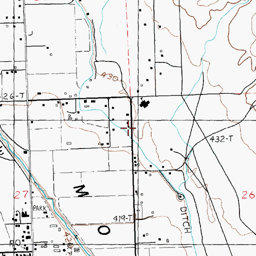 Topographic Map of Clark County Fire Department Station 73, NV