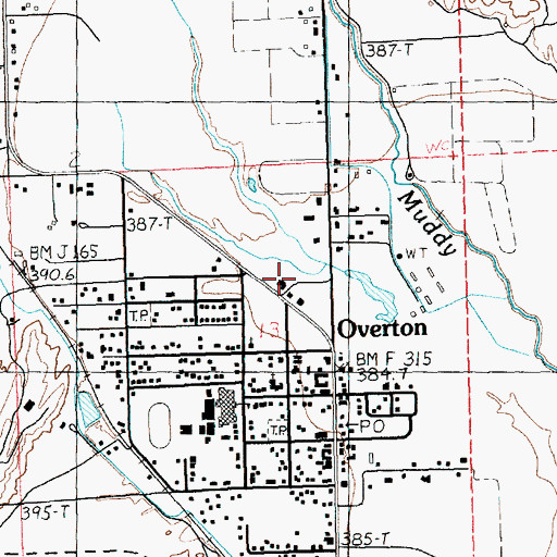 Topographic Map of Clark County Fire Department Station 74, NV