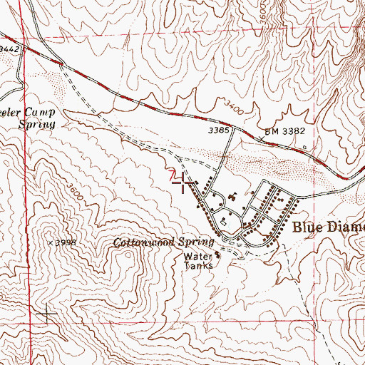 Topographic Map of Clark County Fire Department Station 80, NV