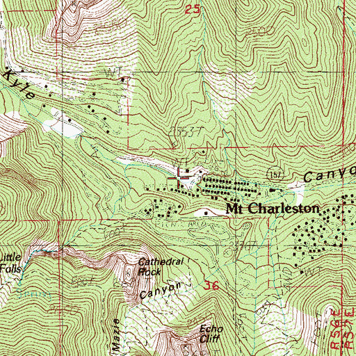 Topographic Map of Clark County Fire Department Station 81, NV