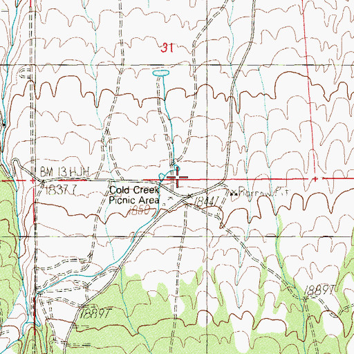 Topographic Map of Clark County Fire Department Station 82, NV