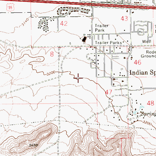 Topographic Map of Clark County Fire Department Station 83, NV