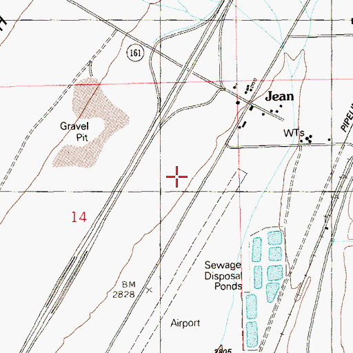 Topographic Map of Clark County Fire Department Station 87, NV