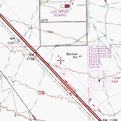 Topographic Map of Clark County Museum, NV