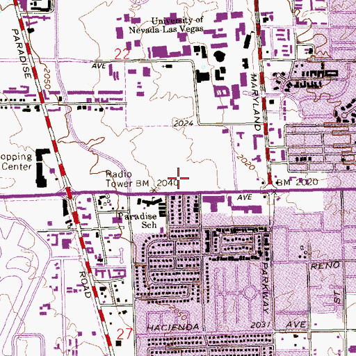 Topographic Map of Dayton Complex, NV