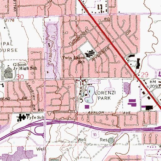 Topographic Map of Derfelt Senior Center, NV