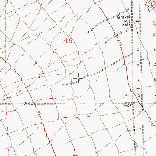 Topographic Map of Desert Shores Community Center, NV