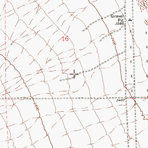 Topographic Map of Desert Shores Community Center, NV