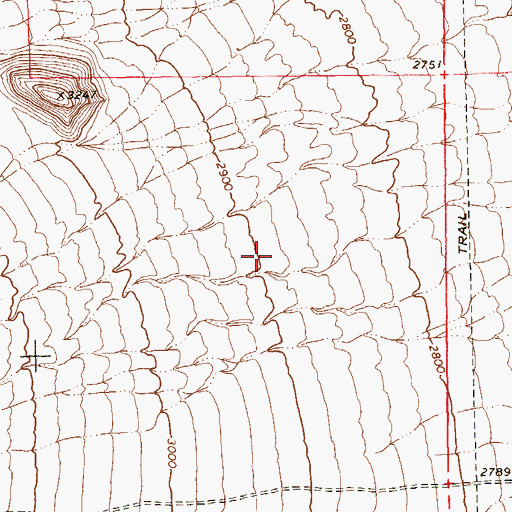 Topographic Map of Desert Vista Community Center, NV