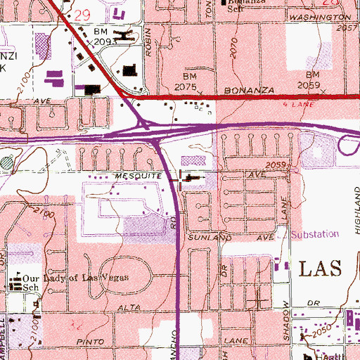 Topographic Map of First Christian Child Development Center, NV
